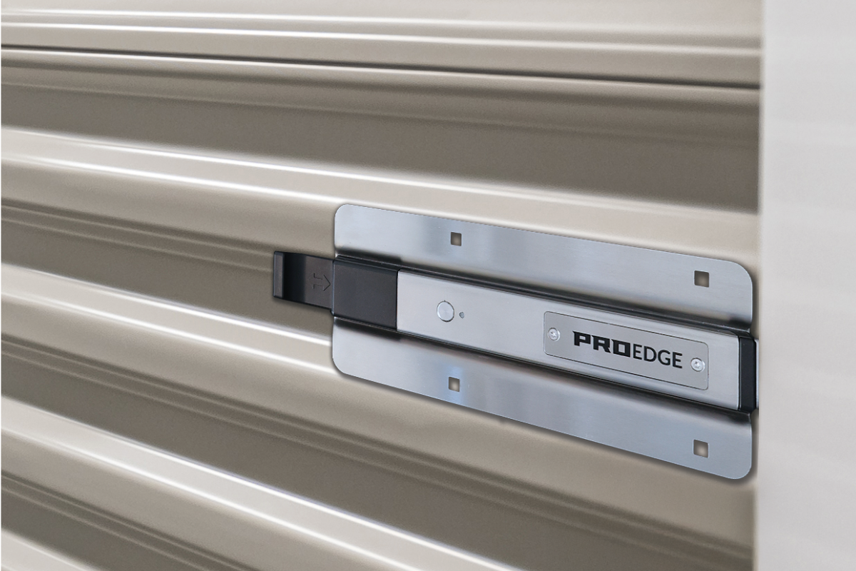 Pro Edge Smart Latch on self storage door Pro Edge Smart Latch on self storage door